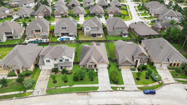 aerial view of residential area