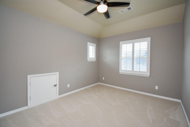 5006 Isidore Ln, Missouri City, TX 77459 - spare room featuring a ceiling fan, light colored carpet, and baseboards