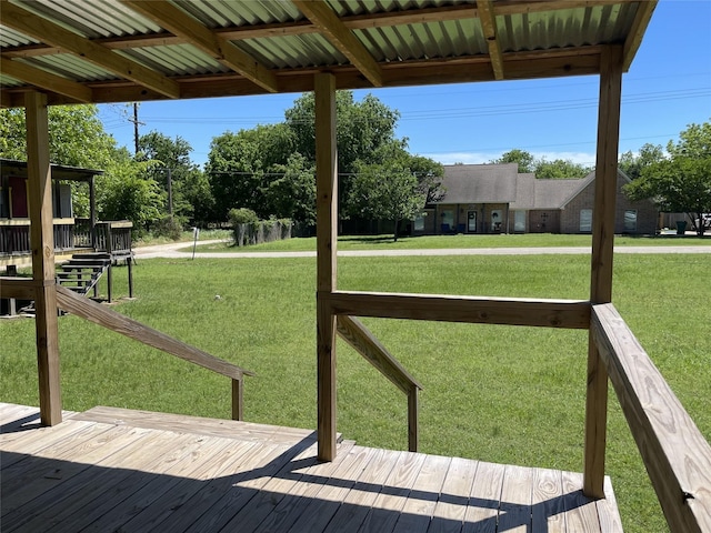 322 E College St, Fairfield, TX 75840 - deck with a lawn
