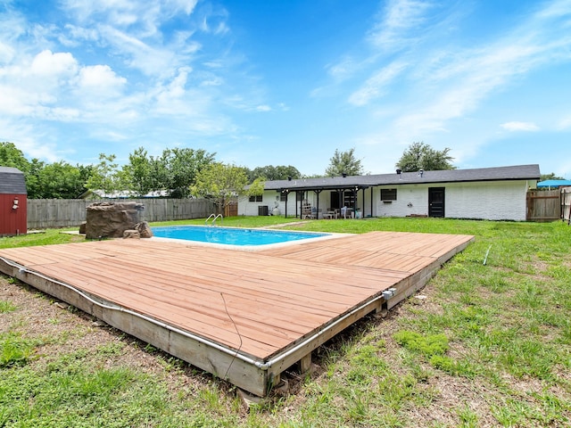 507 Patricia, San Antonio, TX 78216 - view of swimming pool with a wooden deck
