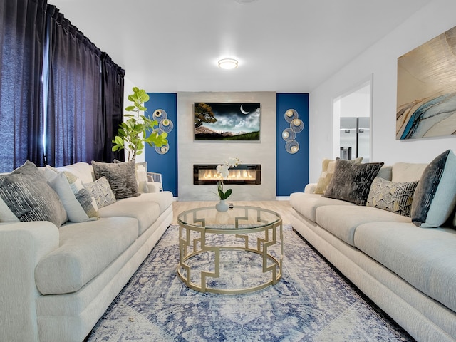 507 Patricia, San Antonio, TX 78216 - living room with a glass covered fireplace