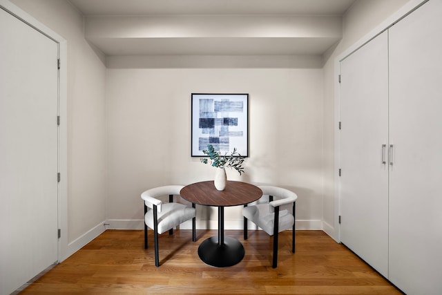 2705 St Emanuel St, Houston, TX 77004 - living area with baseboards and light wood finished floors