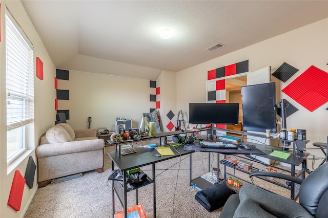 office space featuring carpet