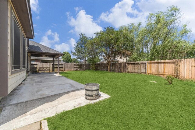 view of yard featuring a patio