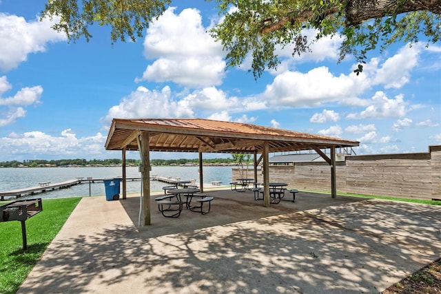 13228 Miller Ln, Willis, TX 77318 - view of community with a gazebo and a water view