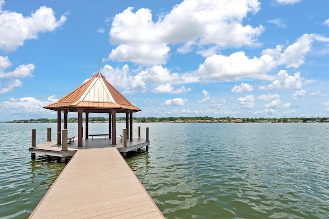13228 Miller Ln, Willis, TX 77318 - dock area with a water view and a gazebo