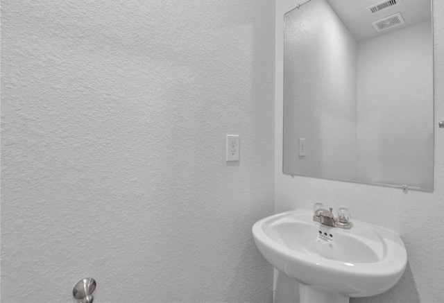 12603 Telge Rd Unit 11E-F, Cypress, TX 77429 - bathroom featuring a sink and a textured wall