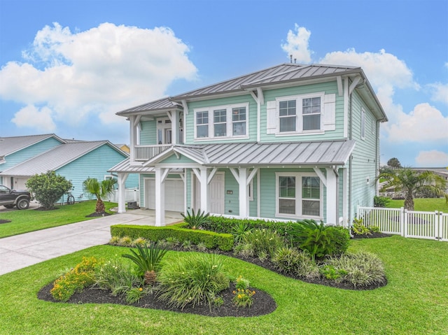 5101 Allen Cay Dr, Texas City, TX 77590 - view of front of house with a standing seam roof and metal roof