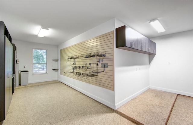 9803 White Rock Lake Trl, Cypress, TX 77433 - hallway featuring light carpet and baseboards