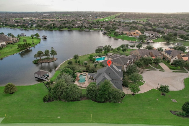 9803 White Rock Lake Trl, Cypress, TX 77433 - aerial perspective of suburban area featuring a nearby body of water