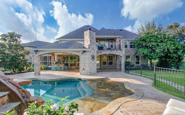 9803 White Rock Lake Trl, Cypress, TX 77433 - view of pool featuring a patio