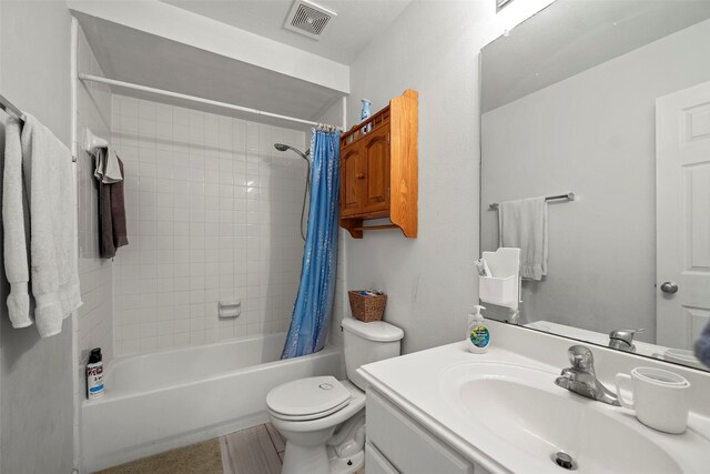 8535 Morning Oak Ln, Cypress, TX 77433 - full bath featuring toilet, shower / tub combo with curtain, and vanity