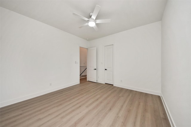 431 Neyland St, Houston, TX 77022 - unfurnished room with wood finished floors and a ceiling fan