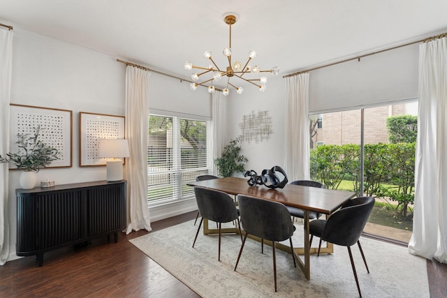 1115 Augusta Dr Unit 8, Houston, TX 77057 - dining area featuring a chandelier, wood finished floors, and radiator heating unit