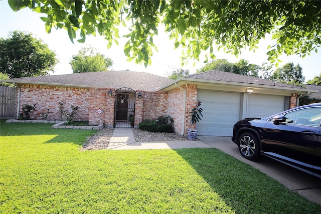3726 Straightfork Dr, Houston, TX 77082 - ranch-style home with a garage, brick siding, driveway, and roof with shingles