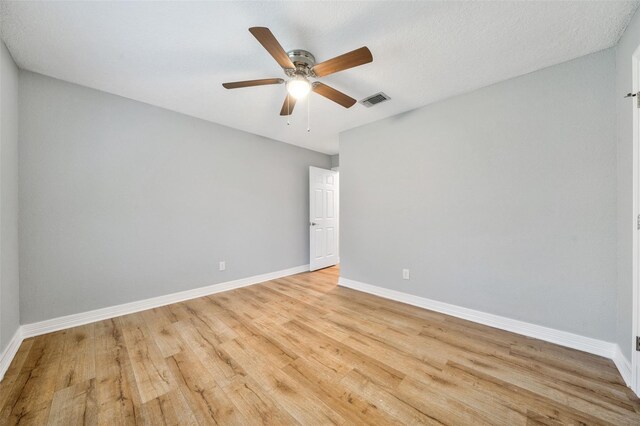 3726 Straightfork Dr, Houston, TX 77082 - spare room with baseboards, ceiling fan, and light wood-type flooring