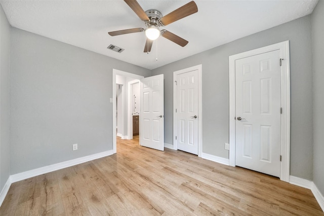 3726 Straightfork Dr, Houston, TX 77082 - unfurnished bedroom with baseboards, light wood finished floors, and a ceiling fan
