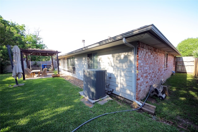 3726 Straightfork Dr, Houston, TX 77082 - view of outbuilding featuring central AC unit and a pergola