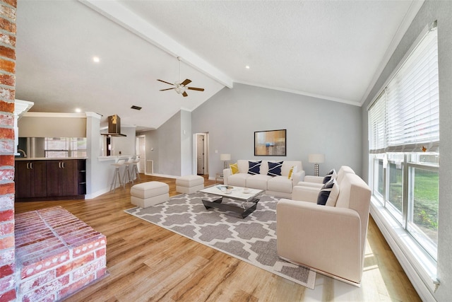 3726 Straightfork Dr, Houston, TX 77082 - living area featuring light wood finished floors, a ceiling fan, and baseboards