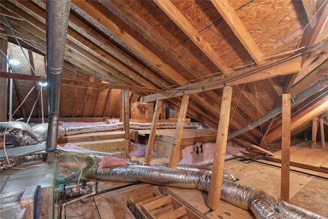 view of attic