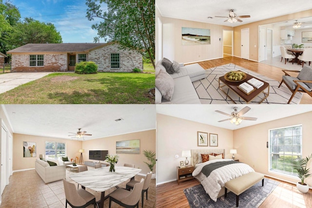 11802 Hamblin Rd, Cypress, TX 77429 - bedroom with baseboards and wood finished floors
