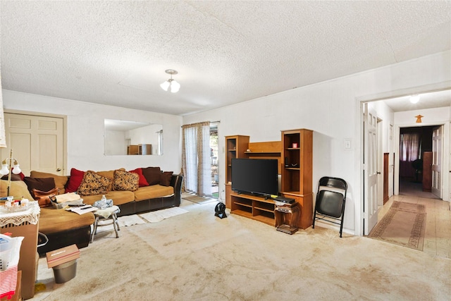 2316 Cleveland Ave, Waco, TX 76706 - living area with carpet floors and a textured ceiling