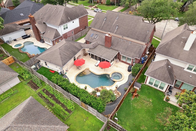 4322 Roaring Rapids Dr, Pasadena, TX 77059 - aerial perspective of suburban area with a pool