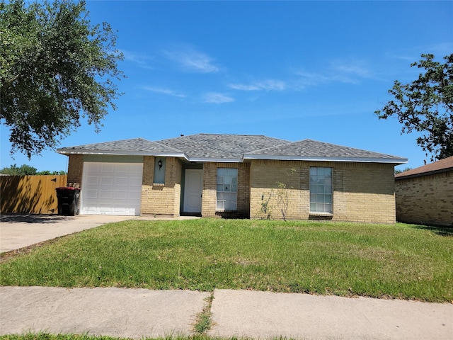 3534 Churchill Gardens Ln, Houston, TX 77066 - view of front facade featuring a garage, concrete driveway, brick siding, and roof with shingles
