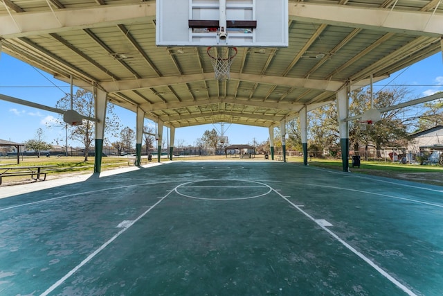 view of sport court featuring community basketball court
