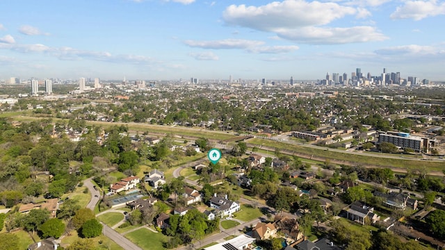 view of property location with a skyline view