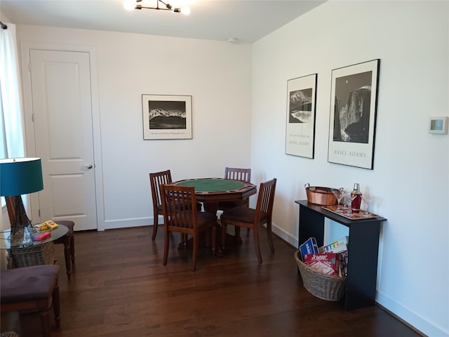 3622 Lannister Ln, Houston, TX 77055 - dining room featuring dark wood-style floors and baseboards