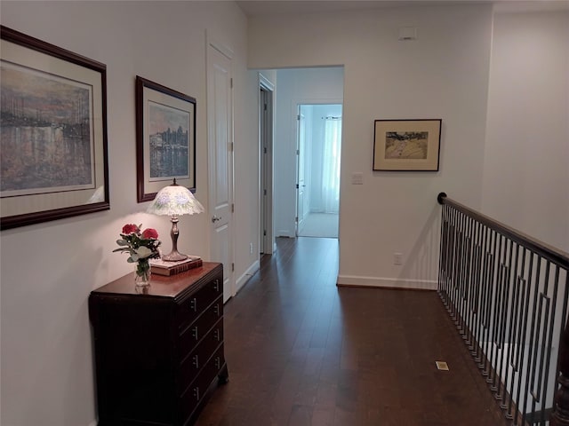 3622 Lannister Ln, Houston, TX 77055 - corridor with dark wood-style flooring and baseboards