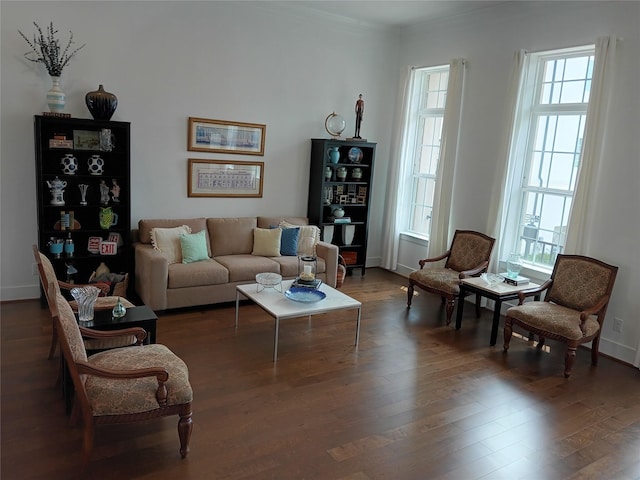 3622 Lannister Ln, Houston, TX 77055 - living room with healthy amount of natural light, wood finished floors, and ornamental molding