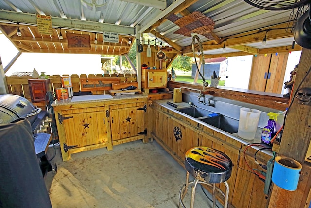 15402 Maple St, Santa Fe, TX 77517 - view of patio with a sink