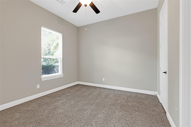 28116 Chuckwagon Trl, Magnolia, TX 77355 - unfurnished room with ceiling fan, carpet floors, and baseboards