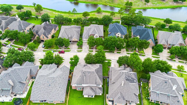 12607 Cove Landing Dr, Cypress, TX 77433 - aerial perspective of suburban area with a large body of water