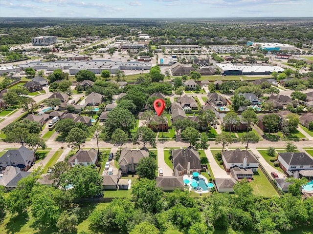 aerial perspective of suburban area