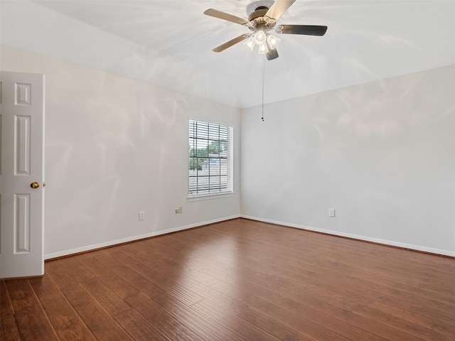 23334 Fairbranch Dr, Katy, TX 77494 - spare room with wood finished floors, ceiling fan, and baseboards