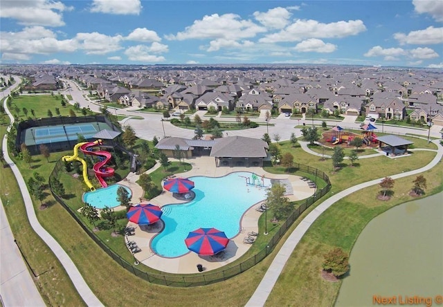 23334 Fairbranch Dr, Katy, TX 77494 - aerial view of residential area with a pool
