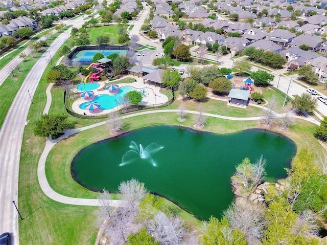 23334 Fairbranch Dr, Katy, TX 77494 - aerial view of property's location featuring nearby suburban area, a nearby body of water, and a pool area