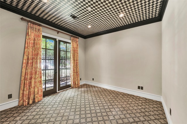 13315 Timberwild Ct, Tomball, TX 77375 - empty room with carpet, ornamental molding, and baseboards