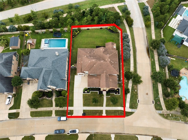 5502 Charlton Ridge Ln, Fulshear, TX 77441 - drone / aerial view of a pool area