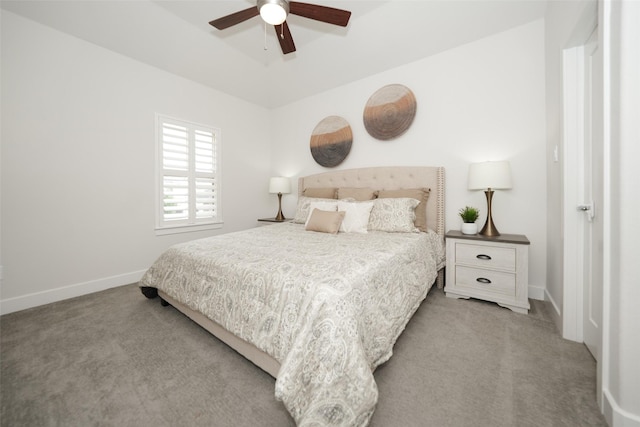 5502 Charlton Ridge Ln, Fulshear, TX 77441 - bedroom with light colored carpet, baseboards, and ceiling fan