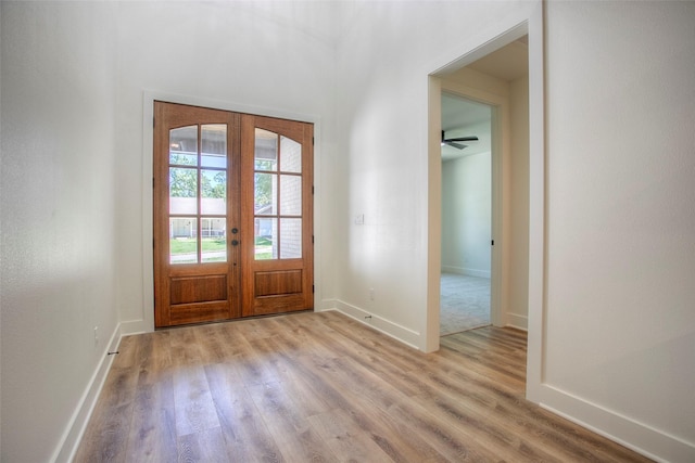 1973 Greentree Dr, Huntsville, TX 77340 - doorway to outside with french doors and wood finished floors