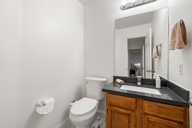 12114 Paddock Way, Houston, TX 77065 - half bath with toilet, vanity, and baseboards