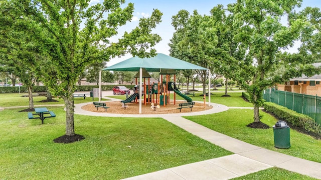 view of community jungle gym