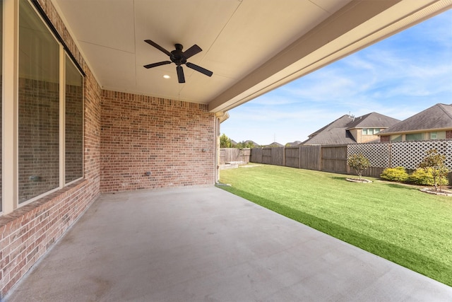 13906 Bell Valley Ct, Houston, TX 77059 - view of patio / terrace featuring a ceiling fan