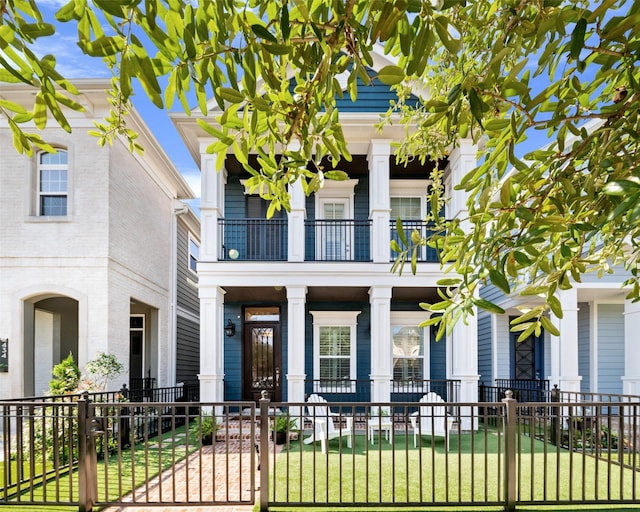 436 W 26th St, Houston, TX 77008 - view of front of house with covered porch and a balcony