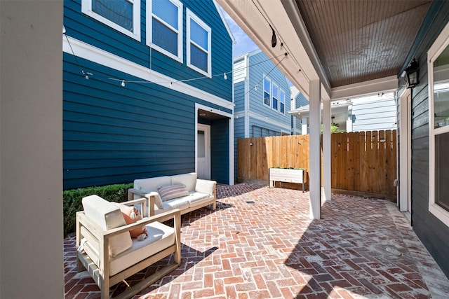 436 W 26th St, Houston, TX 77008 - view of patio with fence and outdoor lounge area