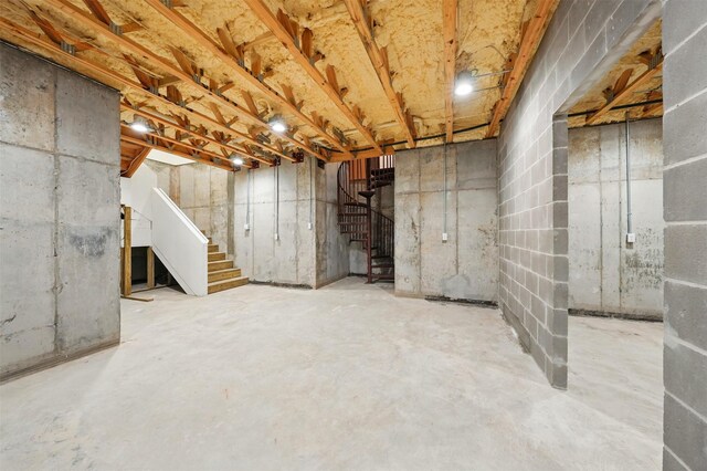 215 Bayland Ave, Houston, TX 77009 - unfinished basement featuring stairs